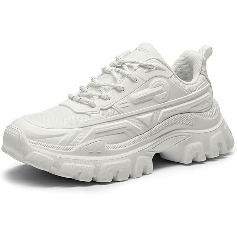 Dream Pairs Womens Size 7.5 White Lace Up Chunky Platform Athletic Sneaker Shoes