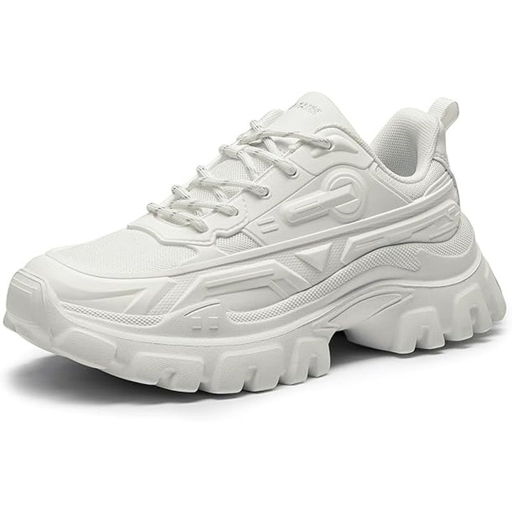 Dream Pairs Womens Size 7.5 White Lace Up Chunky Platform Athletic Sneaker Shoes