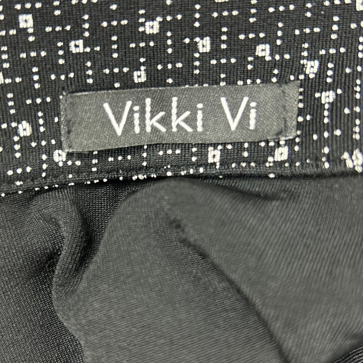 NWT New Vikki VI Womens 2X Sleeveless Front Button Square Dot Pattern Midi Dress