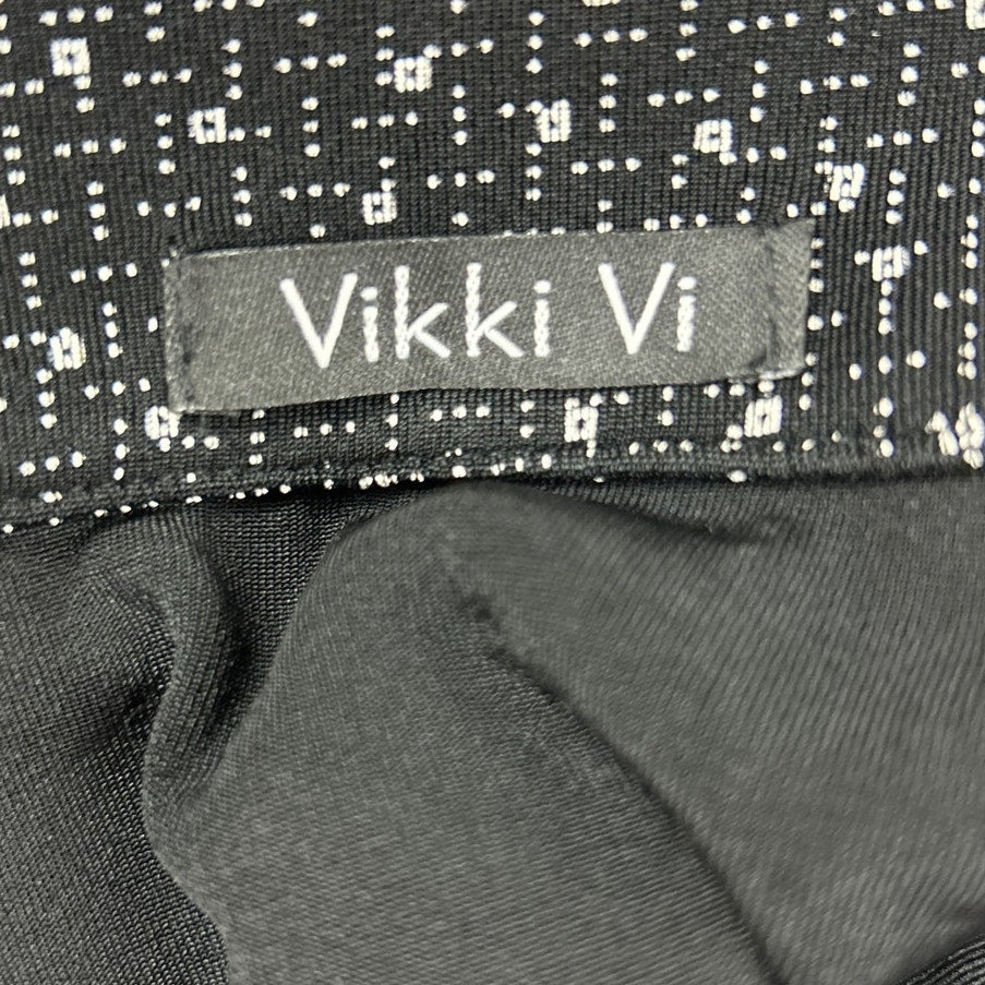 NWT New Vikki VI Womens 2X Sleeveless Front Button Square Dot Pattern Midi Dress