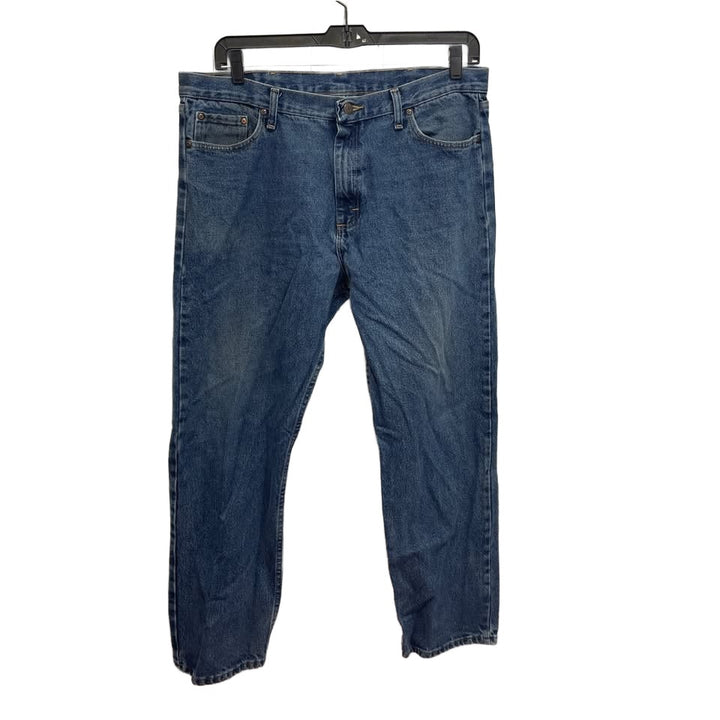 Lot of 2 Wrangler Mens 38 X 32 100% Cotton Medium Wash Denim Blue Jeans