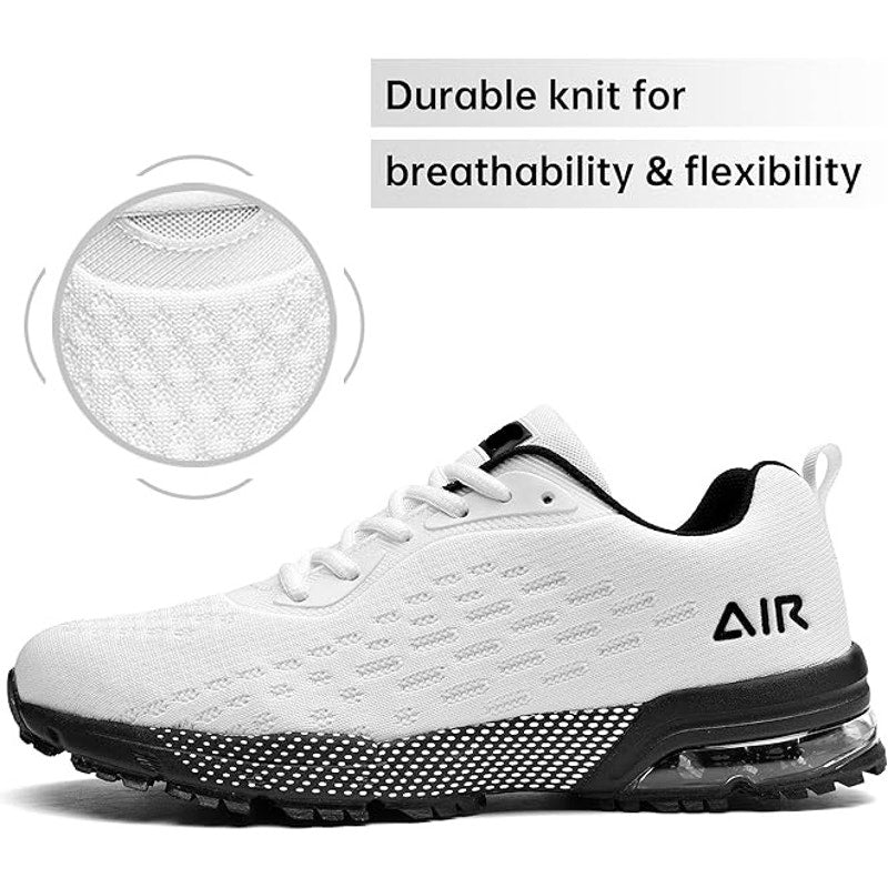 New Quappe WNA Mens Size 10 White Black Lace Up Running Athletic Tennis Shoes