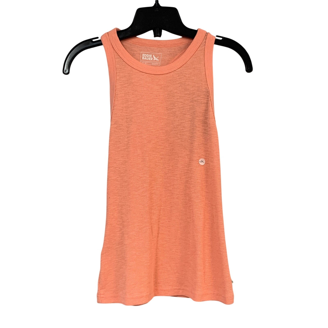 2 New Eddie Bauer Womens XS Pink Grapefruit White Infinity Slub Rib Tank Tops