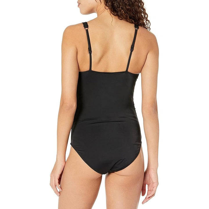 NWT New Amazon Essentials Womens Large Maternity V Neck One Piece Swimsuit