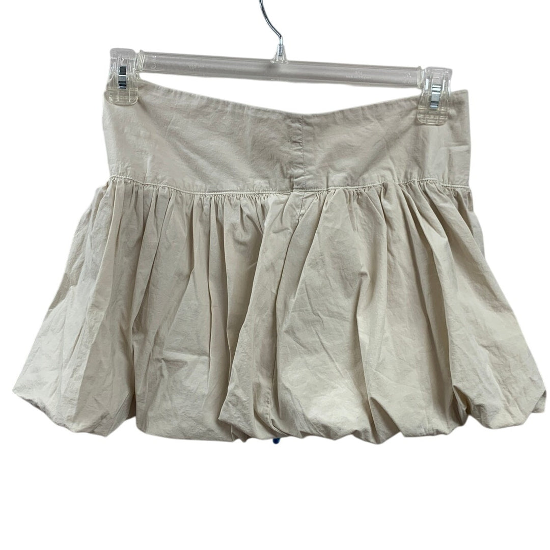 New American Eagle Womens Size 4 Light Khaki Tan Stretch Cotton Bubble Skort