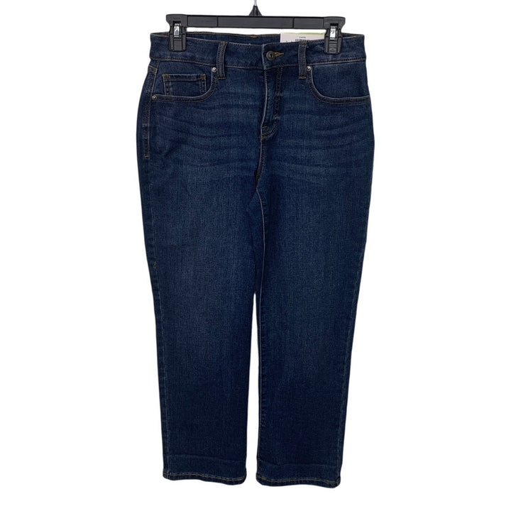 NWT New Womens Style &amp; Co Womens Size 4 Midrise Curvy Capri Denim Blue Jeans