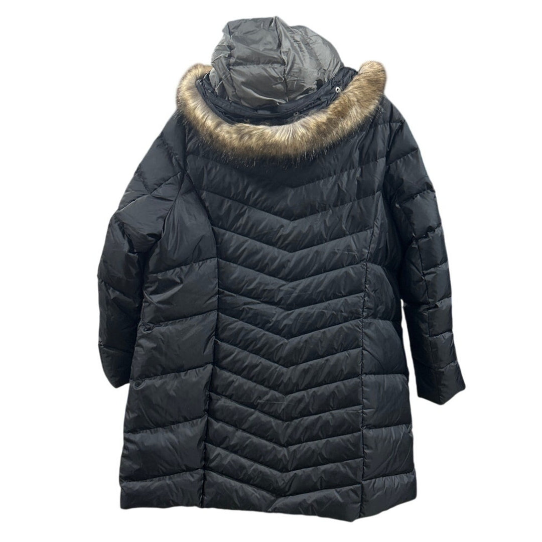 New Eddie Bauer Womens Black 650 Down Sun Valley Puffer Parka Long Coat