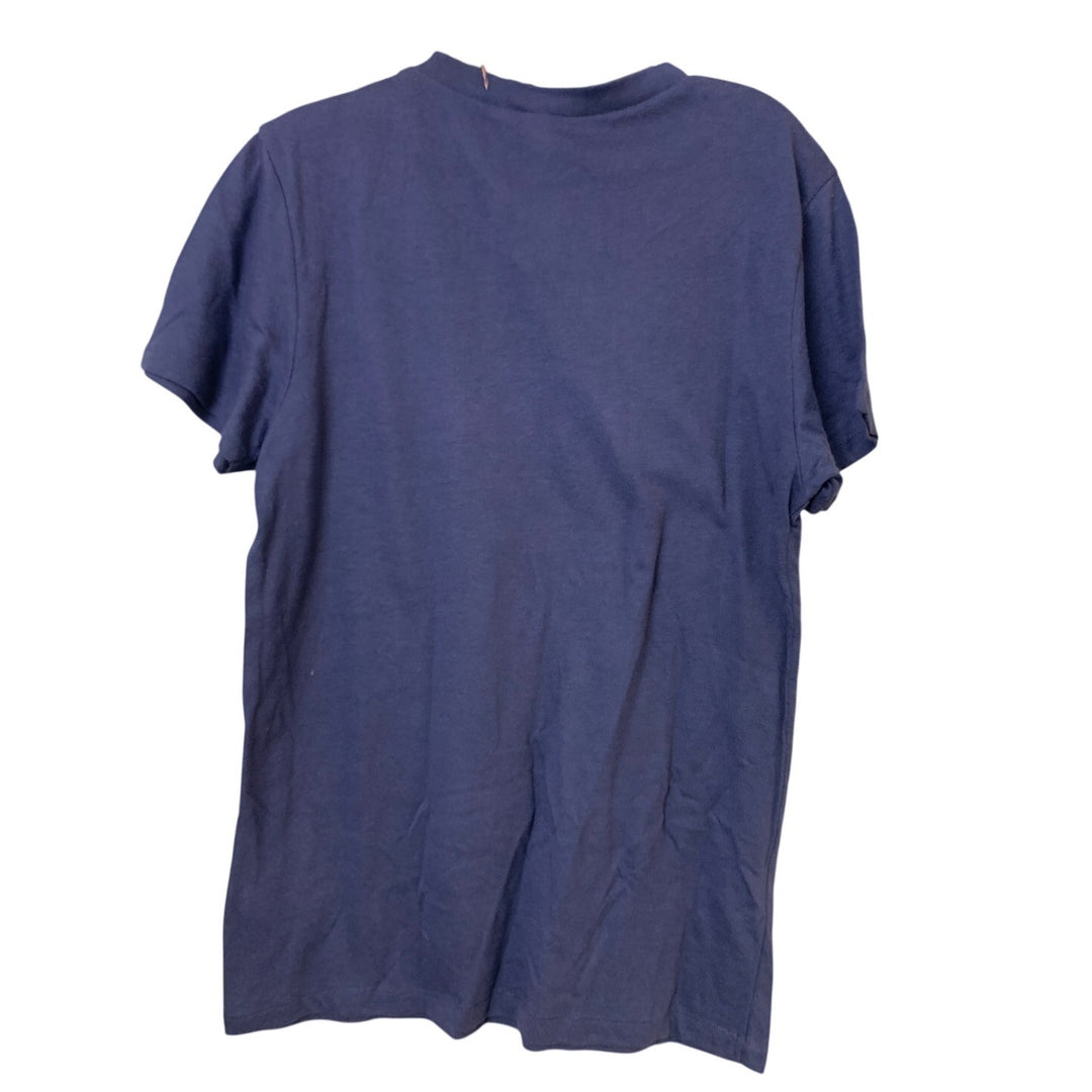 New Upcycled Hand Printed Womens Small Navy Rainbow Equality Pride VNeck Tee