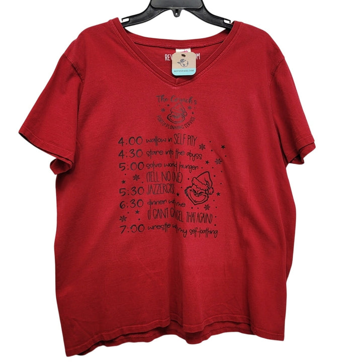 Hand Printed Women XL Grinch&