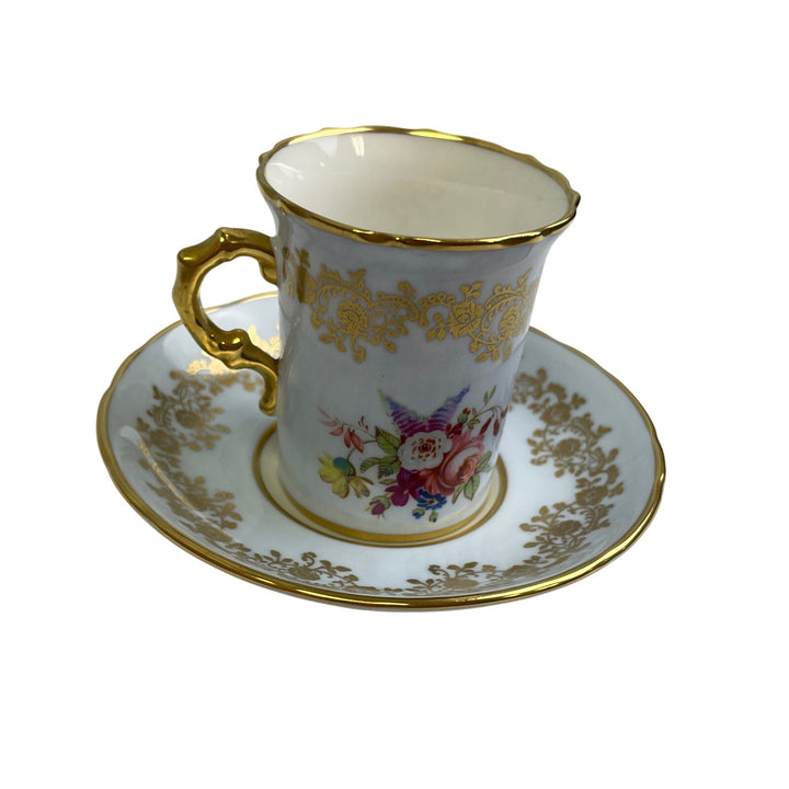 Vintage Hammersley &amp; Co Cup &amp; Saucer Pale Blue Bone China England Teacup Set