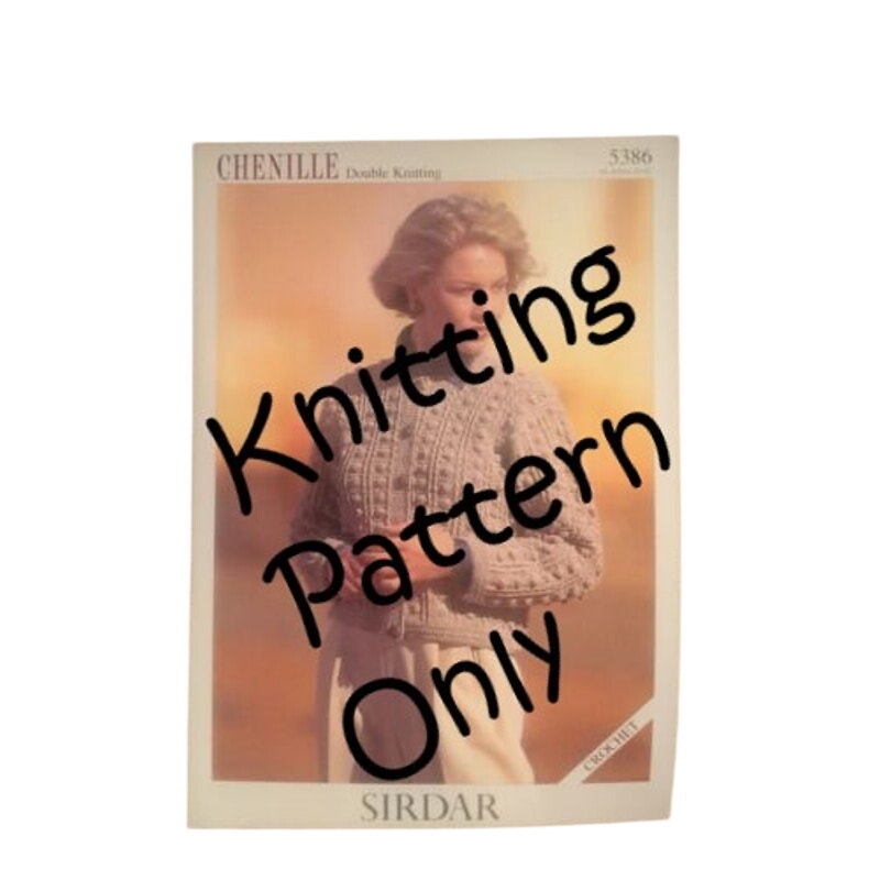 New Sirdar 5386 Chenille Ladies Cardigan Sweater Double Knitting Pattern
