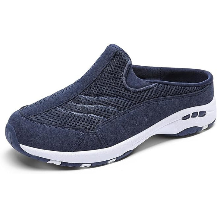 Dream Pairs Womens Size 7.5 Navy Blue White Slide On Mule Sneaker Athletic Shoes
