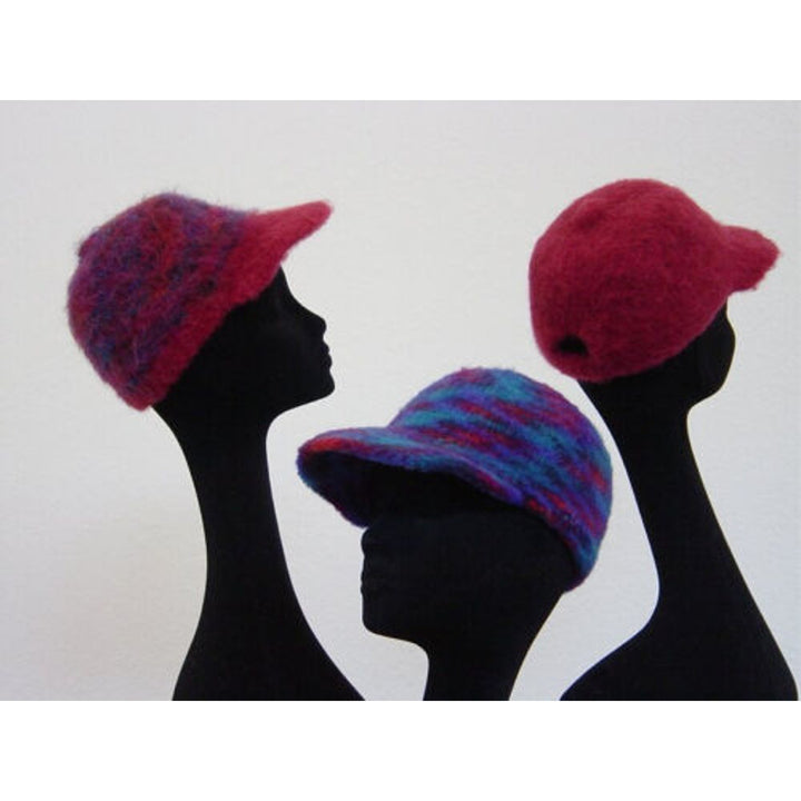 New NOS 1999 Linda Taylor for Fiber Space Felted Baseball Cap Knitting Pattern