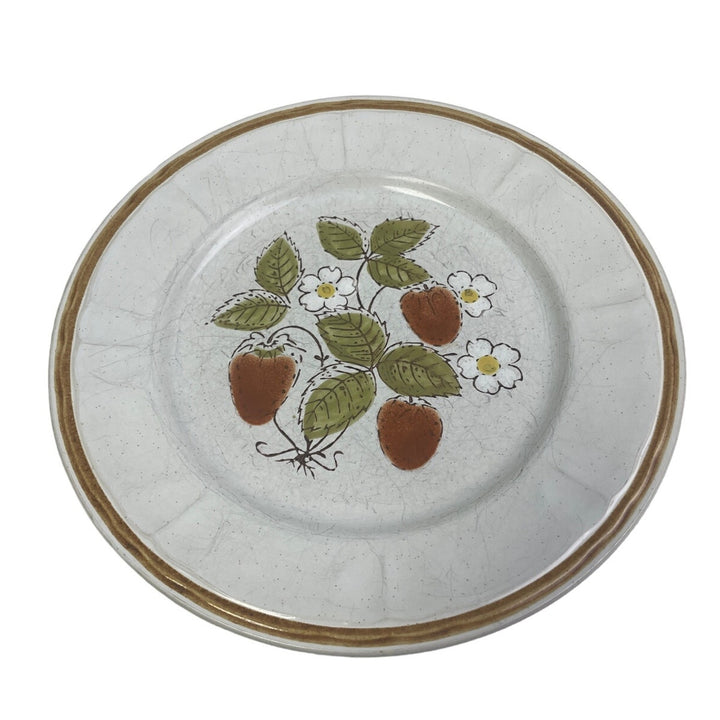 Set of 4 Vintage Handpainted Americana Hearthside Stoneware Berries N Cream