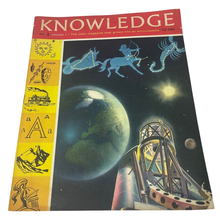 Vintage 1963 Knowledge No 3 Vol 1 Astronomy Ancient Rome Hog Paperback Magazine