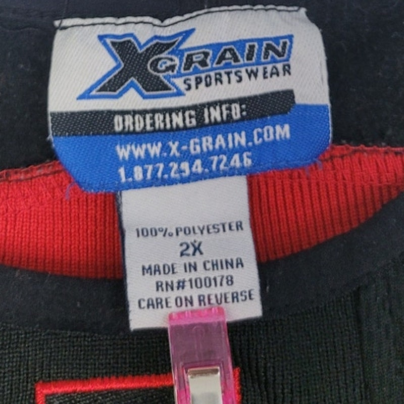 XGrain Mens 2X 100% Polyester Falcons Softball Long Sleeve Crew Neck Jersey