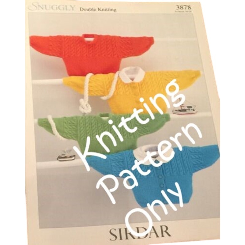 New Sirdar 3878 Snuggly Cardigan and Pullover Sweater Knitting Pattern