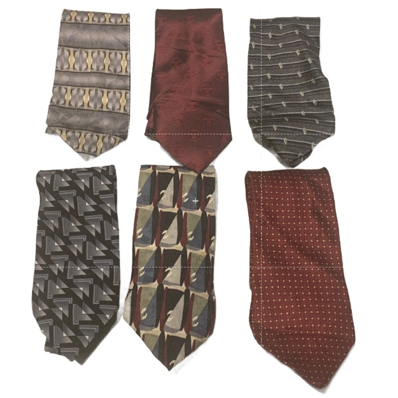6 Wine Red Silver Gray Polka Dot Floral Geometric Vintage &amp; Modern Men Neck Ties