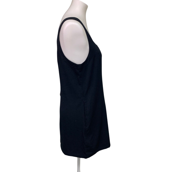 New American Eagle Womens Medium Black Thin Strap Back Zip Dress w Pockets