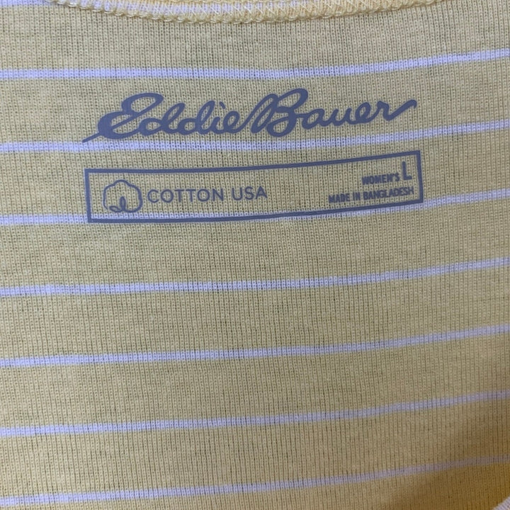 2 New Eddie Bauer Womens Large Essential Ribbed Short Sleeve Favorite Tank Tops