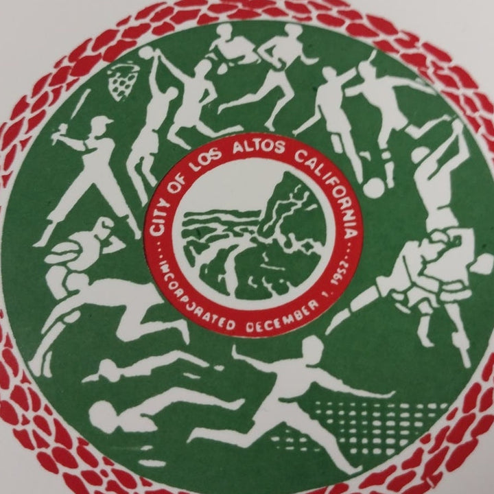 Vintage 1975 Outstanding Athlete Ceramic Award Tile from Los Altos CA Rec Dept