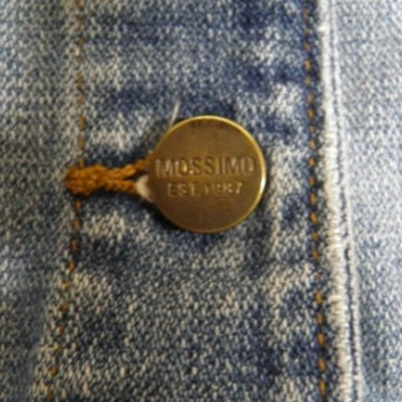 Mossimo Womens XS Casual Button Up Rugged Long Sleeve Denim Blue Jean Jacket