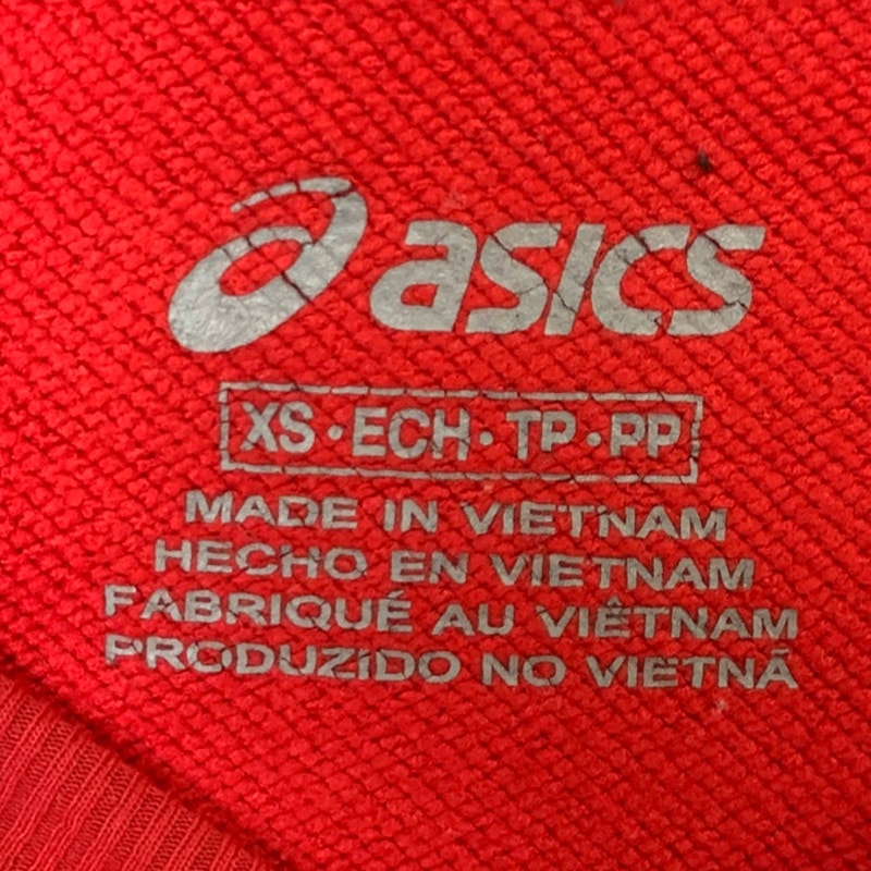 Upcycled Hand Printed Womens XS Red  Save The Earth World Long Sleeve Sweatshirt
