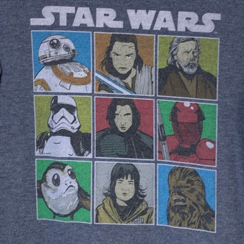 Star Wars Mens Medium R2D2 Chewbacca Character Long Sleeve Crew Neck Sweatshirt