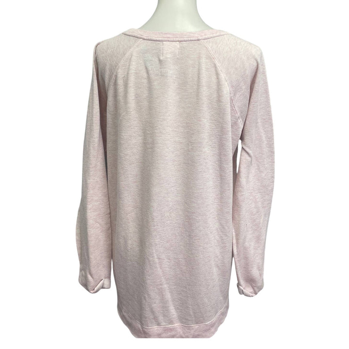 Hand Printed Upcycled Womens Large Hydrangea Floral Sleepwear Sweatshirt