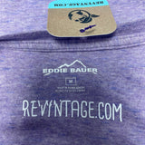 Hand Printed Upcycled Womens Medium Vintage Book Page Flower Long Sleeve Tee