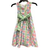 George Girls 6X Easter Spring Wedding Sleeveless Polka Dot Ribbon Belt Dress
