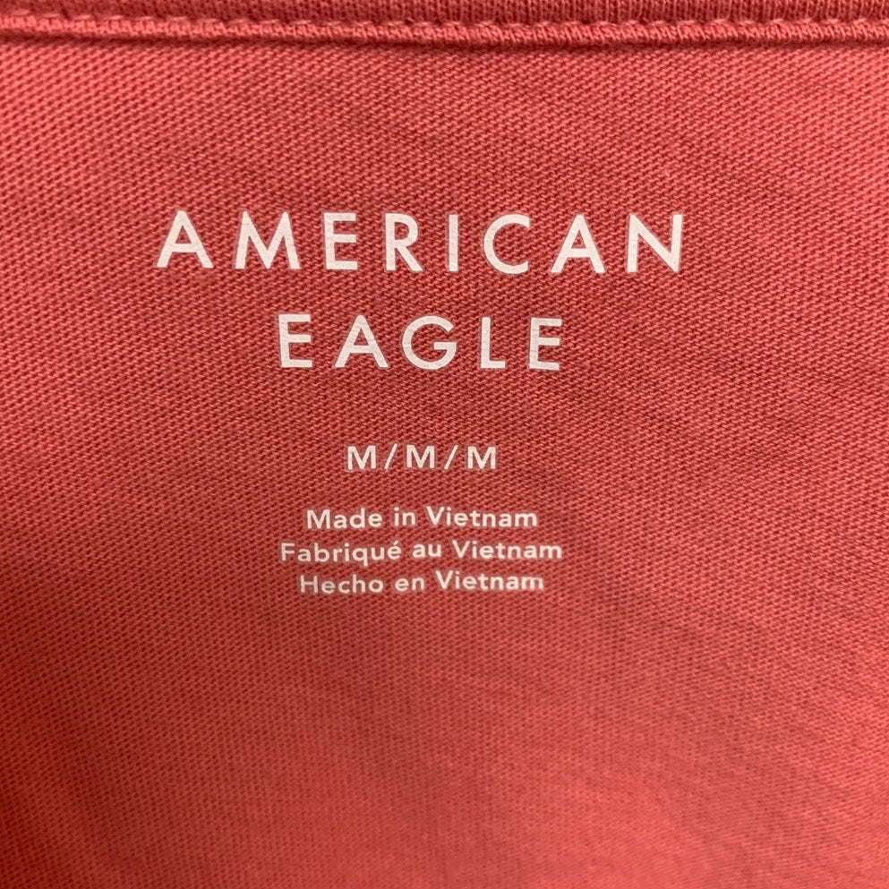 2 New American Eagle Womens Medium New York Short Sleeve Ribbed Tee Shirts Tops