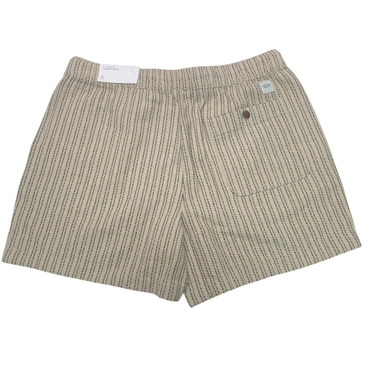 New American Eagle Mens Medium Dune Khaki Striped 5" Lived-In Trekker Shorts