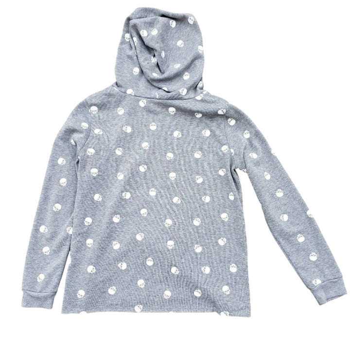 Modern Lux Juniors Medium Rebel Heathered Skull Long Sleeve Hoodie Sweatshirt