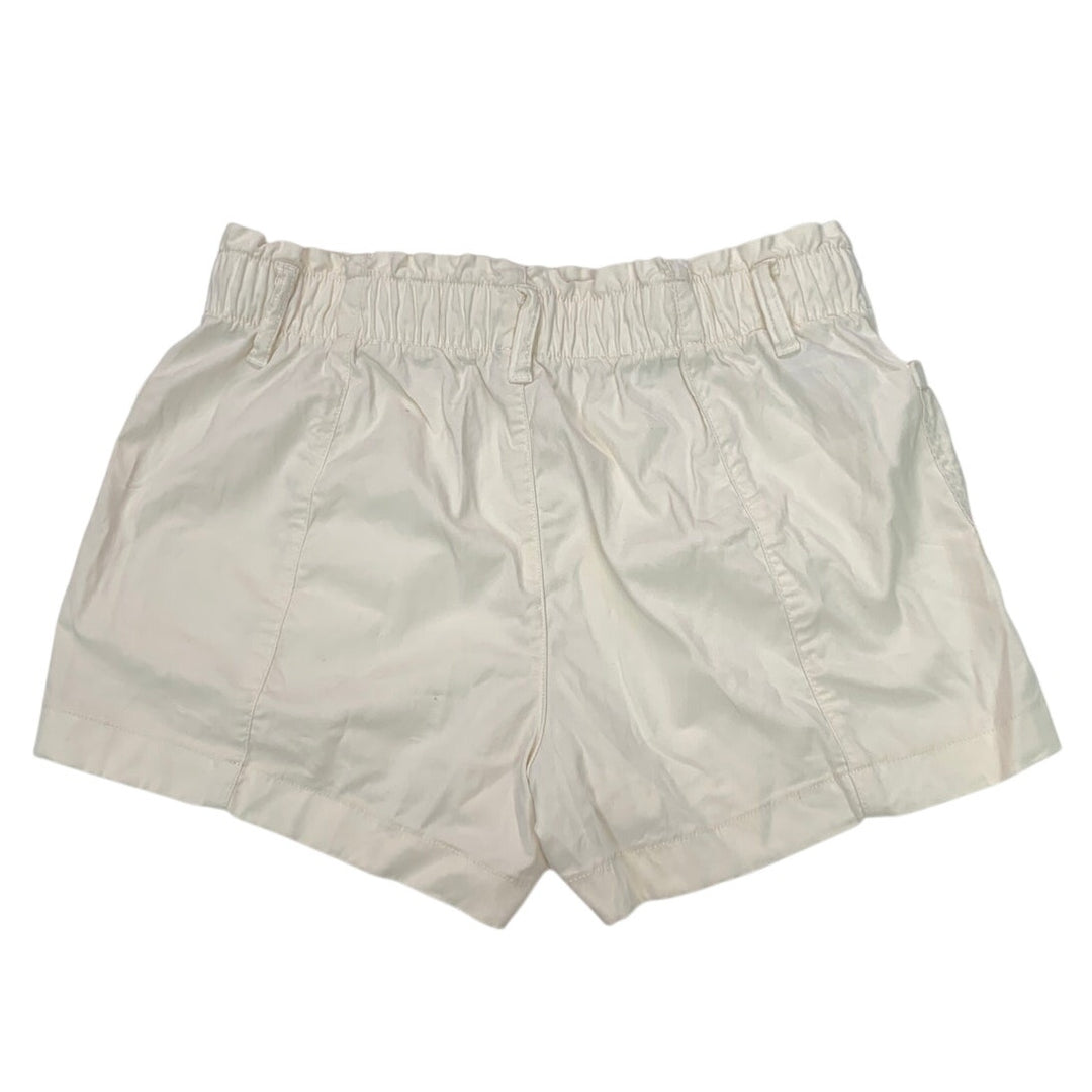 New American Eagle Womens Small Off White Elastic Waist Shorts w Front Pockets