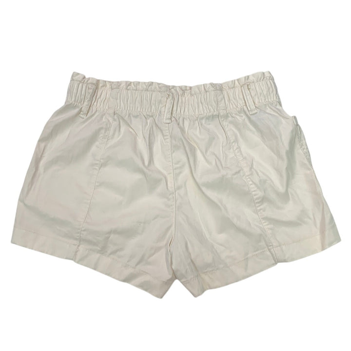 New American Eagle Womens Small Off White Elastic Waist Shorts w Front Pockets