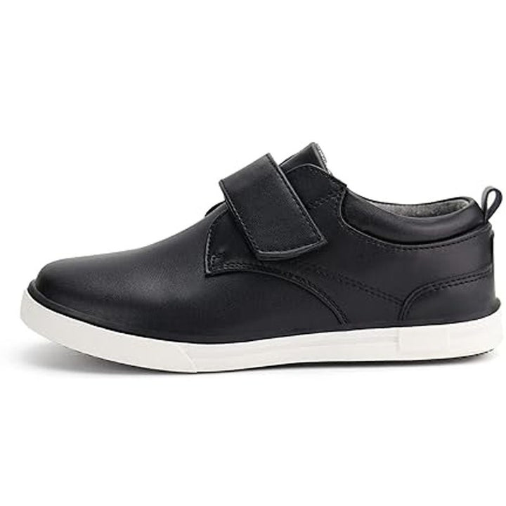 Firelli Boys Size 5 Black Loafers Hook &amp; Loop Closure Round Toe Oxford Shoes