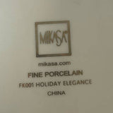 Vintage Mikasa Fine Porcelain Holiday Elegance Gold Trimmed Christmas Tree Dish