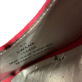 Xappeal US Size 8.5 Swank Pink Colorblock Faux Suede Strappy Peep Toe 4" Heels