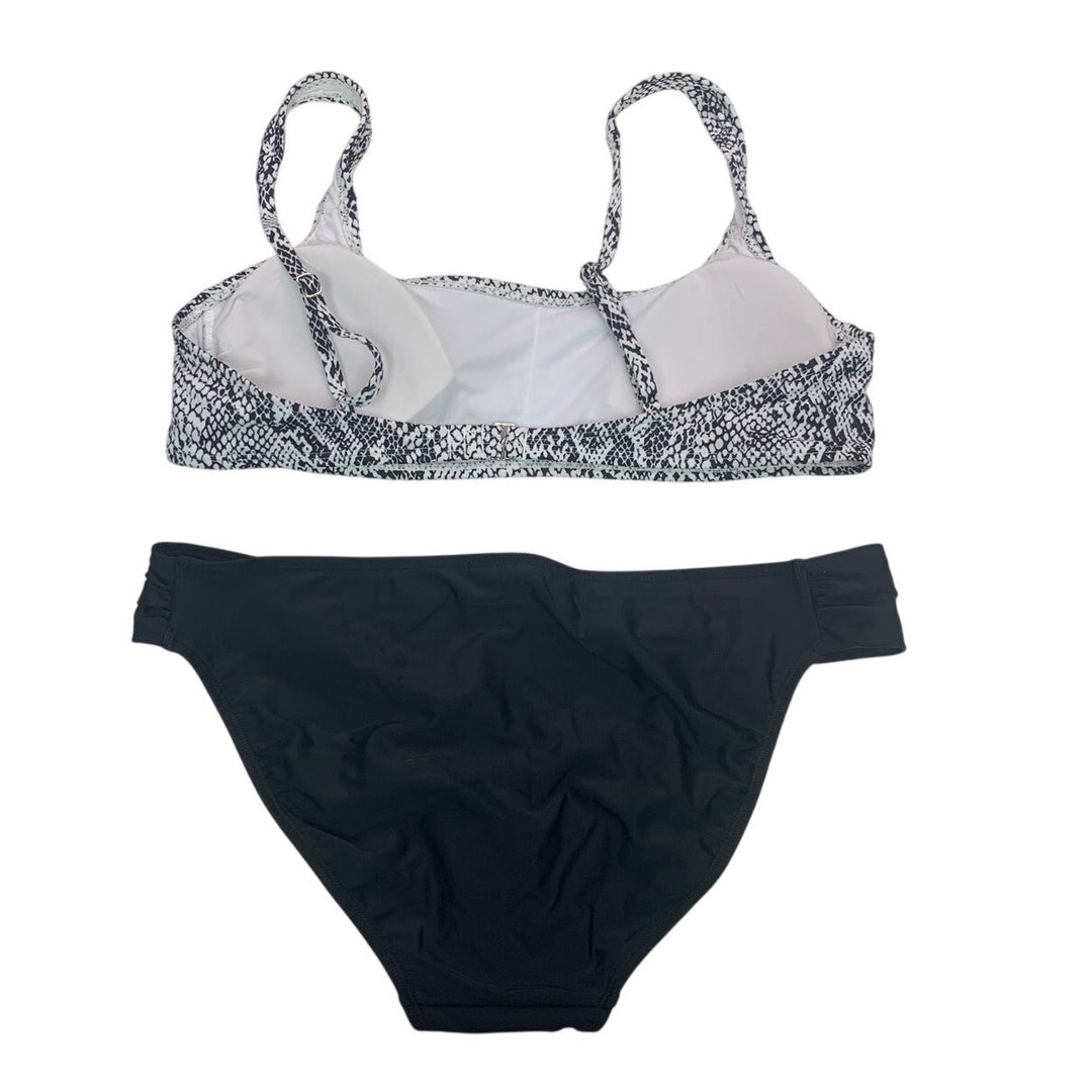 New Xhilaration Womens XL Snake Pattern Bikini Top &amp; Bottoms Swim Suit Set