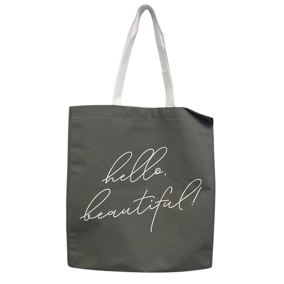 New Upcycled Hand Printed Rise and Pray Luke 22:46 Bible Quote Shopper Tote Bag