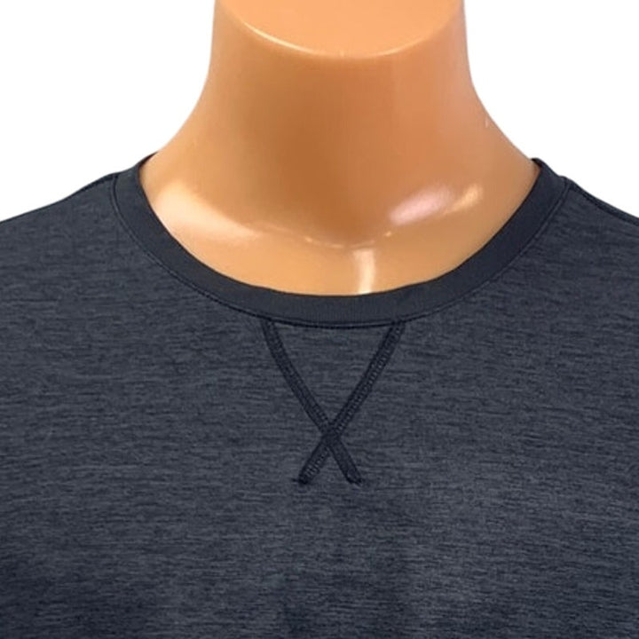 MTA Sport Mens XXL Black Polyester Long Sleeve Athletic Crew Neck Tee Shirt