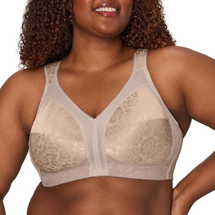 New Playtex Womens Size 38DDD Floral 18 Hour Smoothing Unlined Wireless Bra