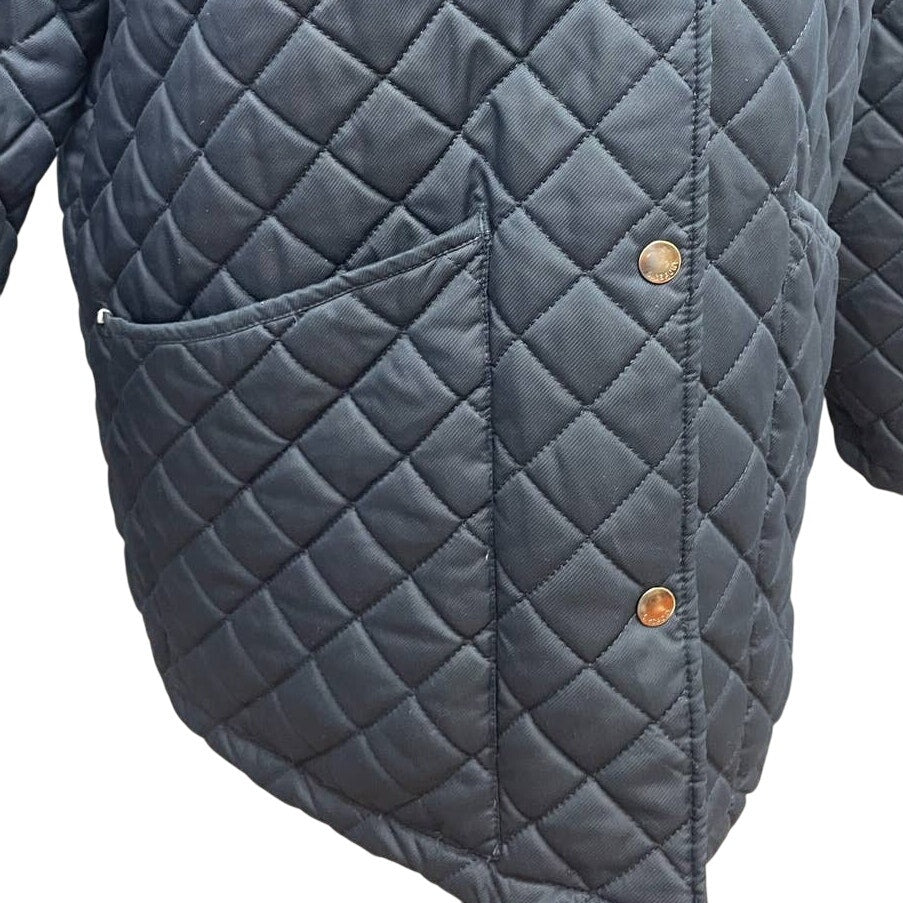 Liz Claiborne Lizsport Womens Small Quilted Long Sleeve Snap Up Jacket Coat