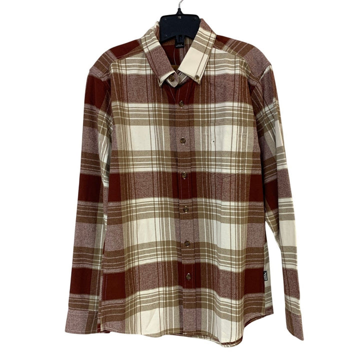 New Eddie Bauer Mens Small Long Sleeve Eddies Field Flannel Button Up Shirt