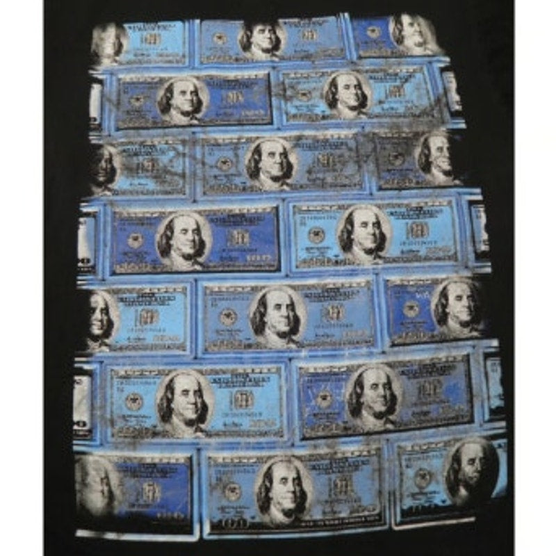 Ct City Cotton Mens 3XL $100 Bill Benjamin Money Short Sleeve Crew Neck Tee
