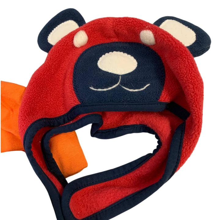 Lot of 8 Baby Soft Cotton Beanie Cap Hats Beanies Fleece Bear Under Chin Hat