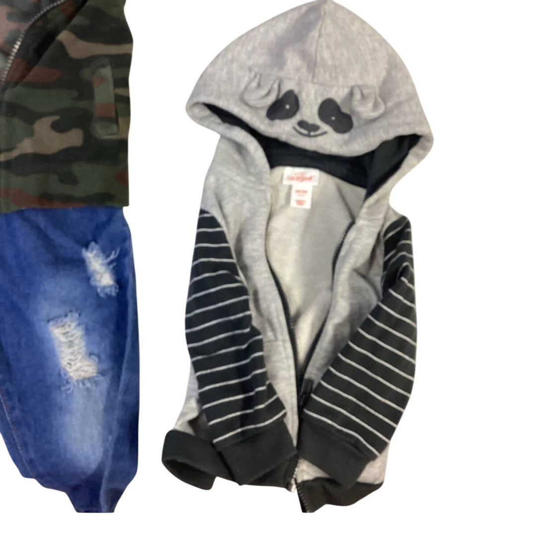 Lot of 5 Boys 6-9 Months Cat &amp; Jack Carters Camouflage Fleece Pants Tops Jacket