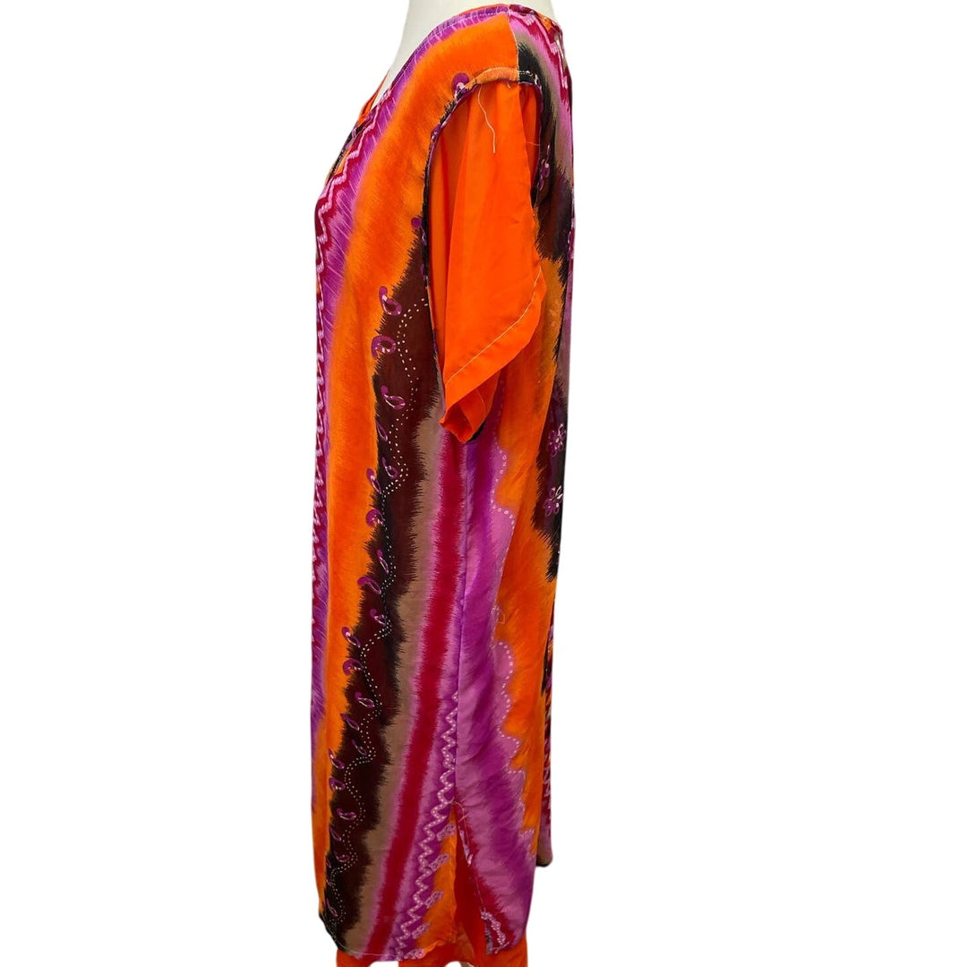 Kirpa Womens 1X Polyester Double Layer Sheer Long Sheath Dress Made In India