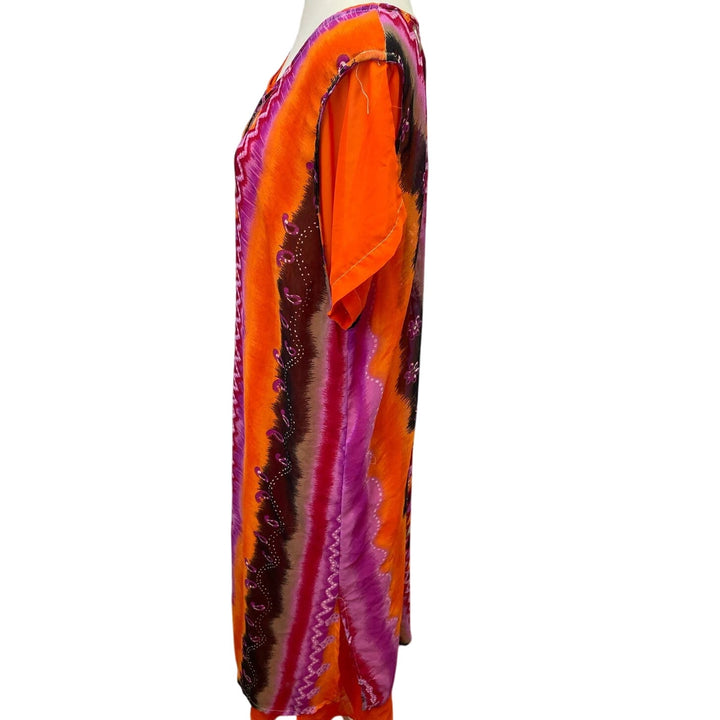 Kirpa Womens 1X Polyester Double Layer Sheer Long Sheath Dress Made In India